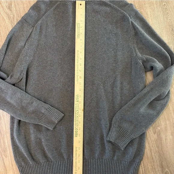 Chatham Road Men’s L Gray 1/4 Zip Pullover Sweater - Picture 5 of 7